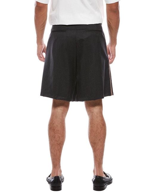 Valentino Black Wool-Blend Bermuda Short for men