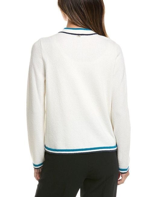 St. John White Wool-Blend Jacket