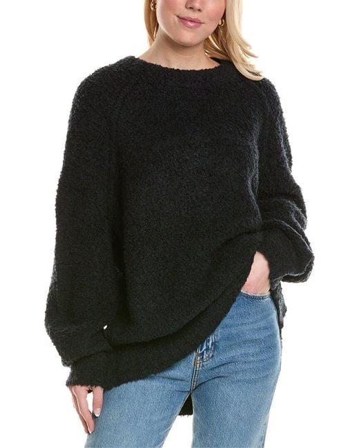 Free People Black Teddy Wool-blend Sweater Tunic