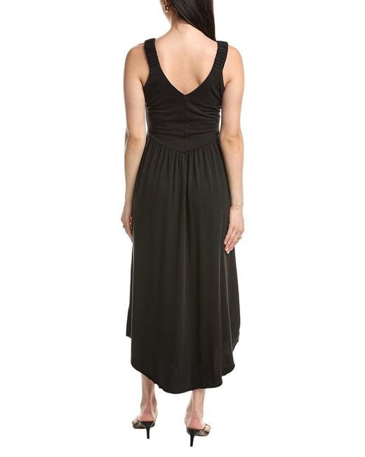 Nation Ltd Black Celine Midi Dress
