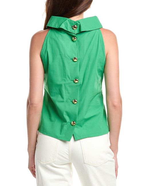 Sail To Sable Green Cowl Neck Top