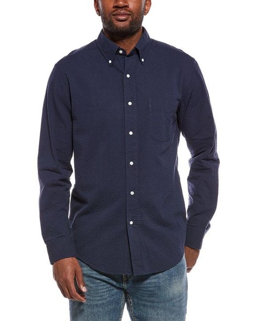 J.McLaughlin Blue Collis Woven Shirt for men