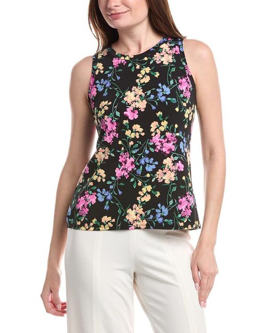 Vince Camuto Blue Keyhole Tank