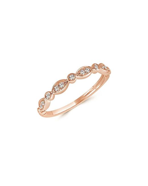 Sabrina Designs White 14k Rose Gold 0.10 Ct. Tw. Diamond Ring
