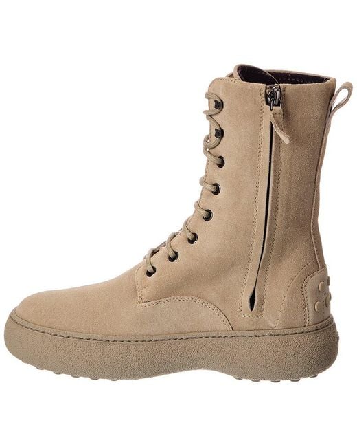 Tod's Natural Suede Boot