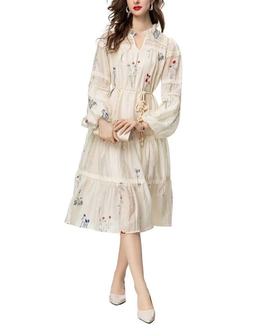 Lanelle Natural Midi Dress