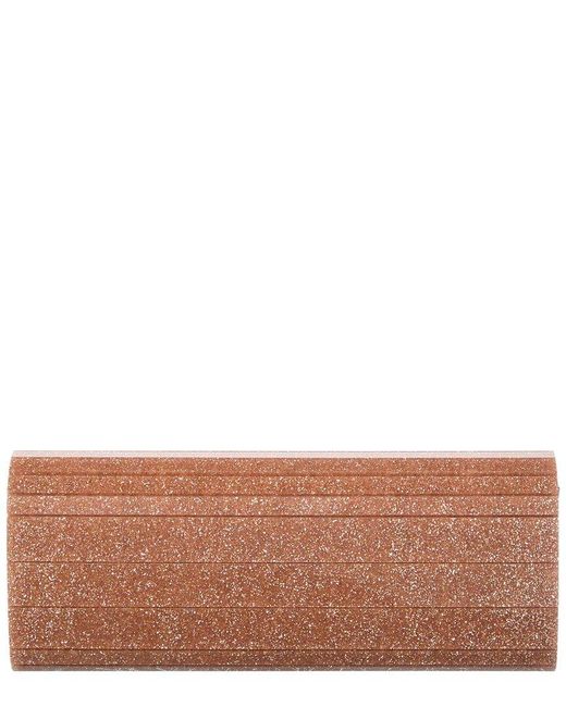 Jimmy Choo Brown Sweeti Acrylic Wallet On Chain