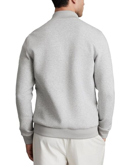 Reiss Gray Freddie Jersey Quilted Shirt for men