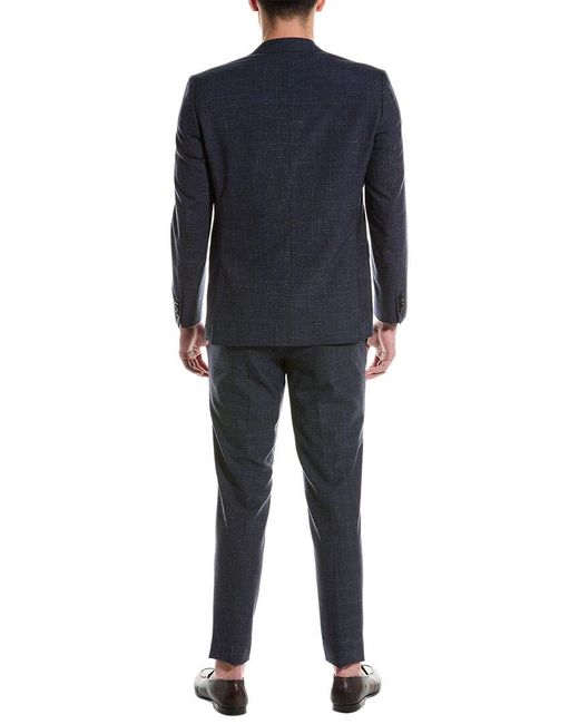 Ted Baker Black 2pc Wool-blend Flat Front Suit for men