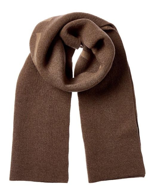 Givenchy Brown Double Face Wool & Cashmere-Blend Scarf