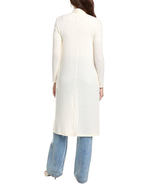 Michael Stars Blue Izzy Longline Open Cardigan