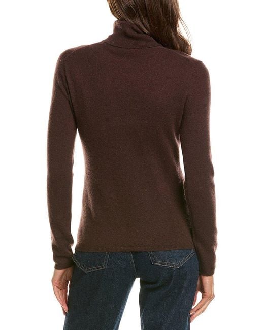 InCashmere Brown Basic Turtleneck 100% Cashmere Sweater
