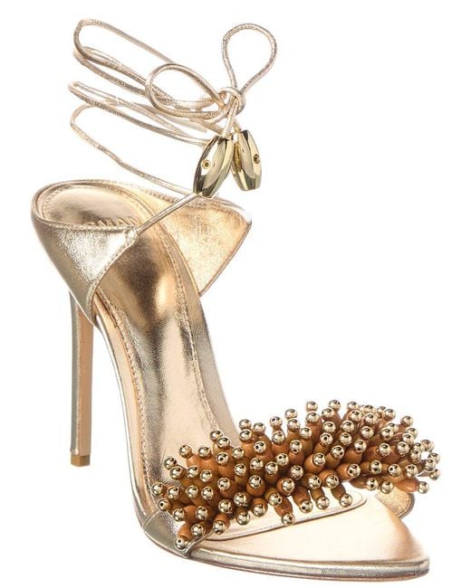 Alexandre Birman Metallic Zaya Leather Sandal