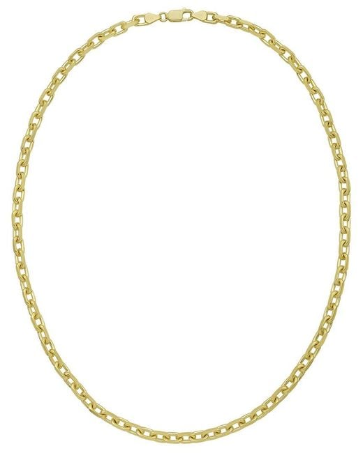 Italian Silver Metallic Italian Over 5Mm French Cable Chain Necklace