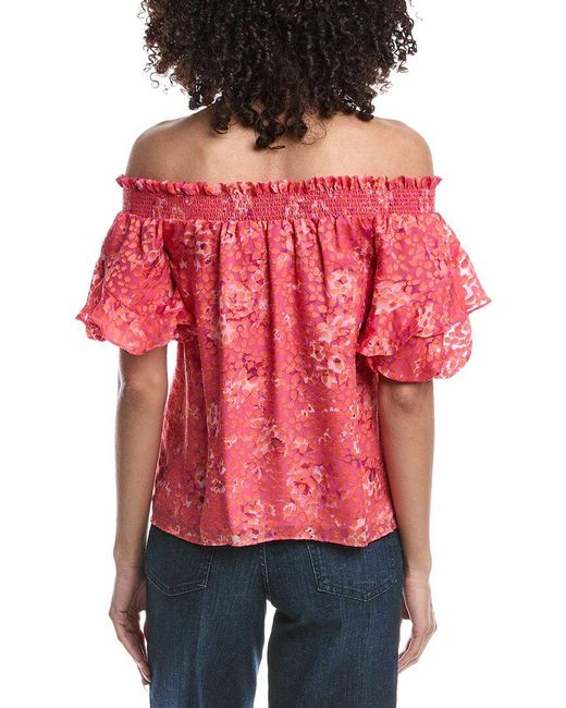 Ramy Brook Red Fiona Top