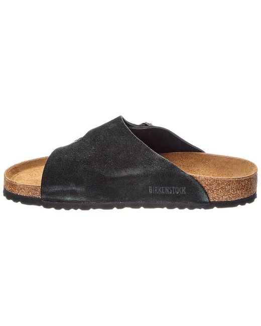Birkenstock Black Zurich Bs Suede Clog for men