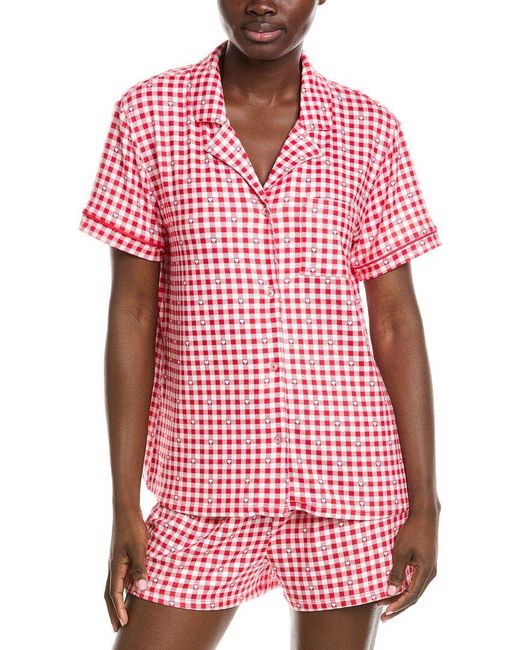 Z Supply Red Gingham Pajama Top
