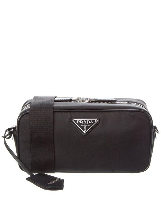 Prada Black Logo Nylon Shoulder Bag