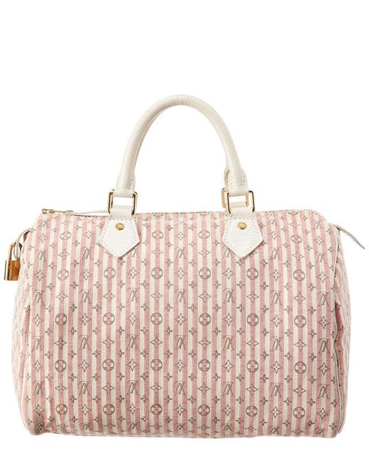 Louis Vuitton Pink/Beige Monogram Mini Lin Canvas and Leather Sneakers Size  38 For Sale at 1stDibs