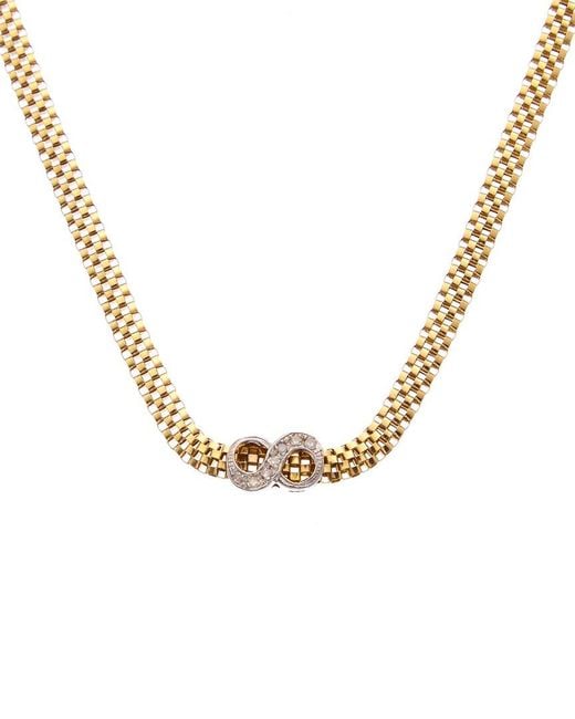 Meshmerise Metallic 18K 0.06 Ct. Tw. Diamond Necklace