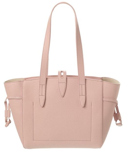 Furla Pink Net Small Leather Tote