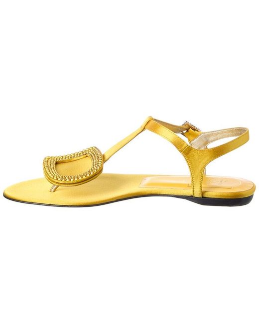 Roger Vivier Metallic Satin Sandal