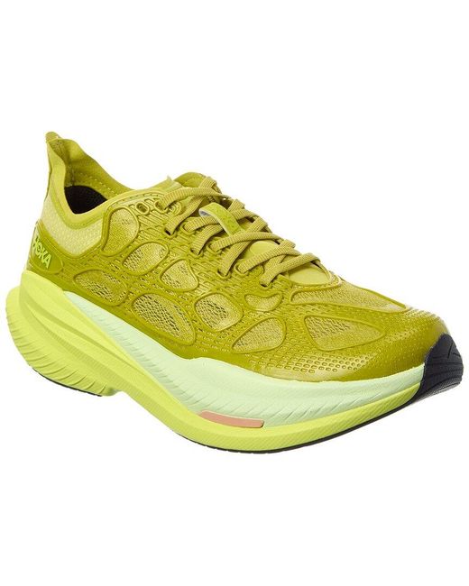 Hoka One One Yellow Mach X Caged Sneaker