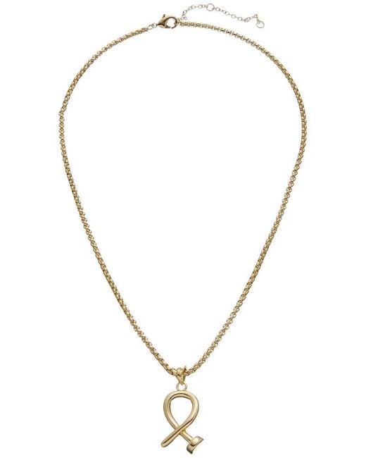 Juvell Metallic 18K Plated Nail Charm Necklace