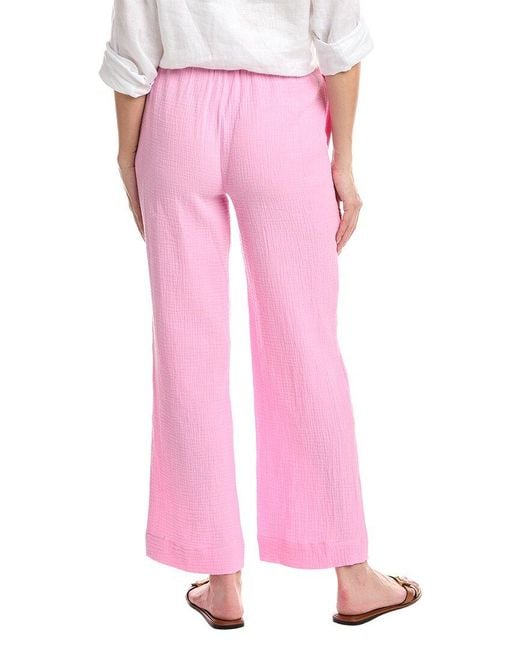 Stellah Pink Maya Double Gauze Relaxed Pant