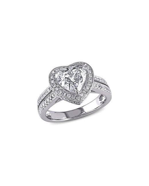 Rina Limor White 14K 1.99 Ct. Tw. Diamond Split Shank Halo Ring