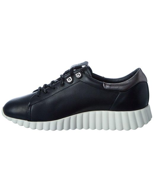 Ferragamo Blue Ferragamo Ninfa Leather Sneaker
