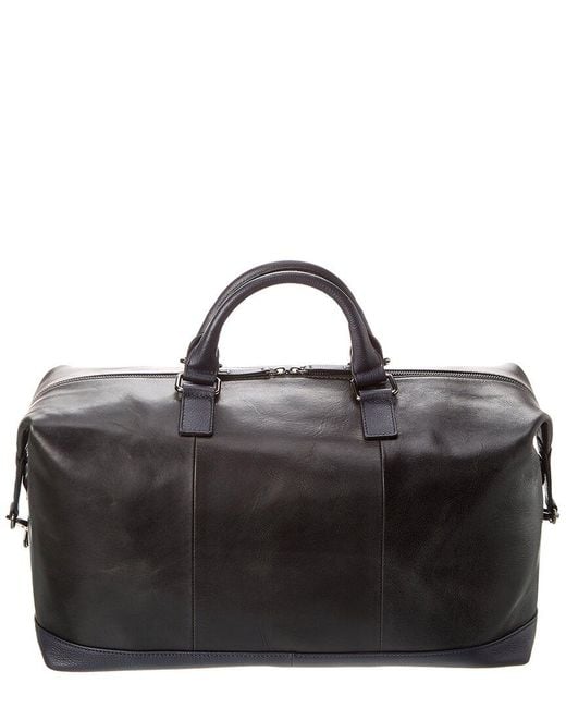 Ted Baker Black Webbing Wax Leather Holdall Bag for men