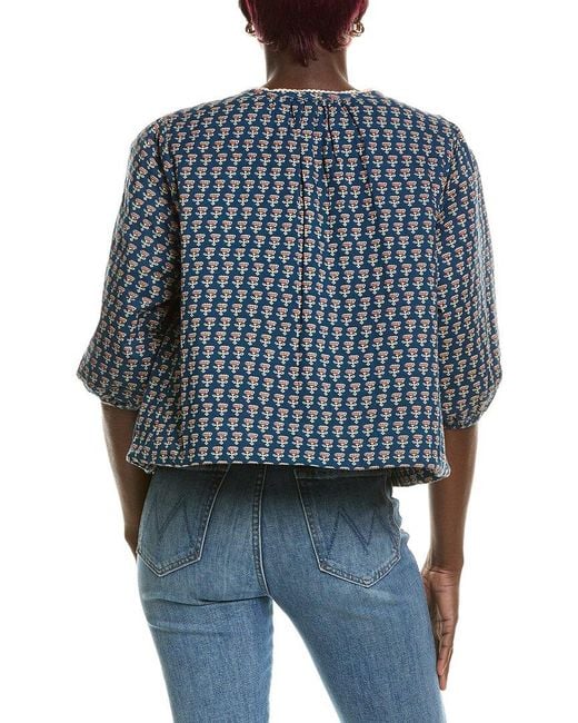 MER ST BARTH Blue Marisol Boho Jacket