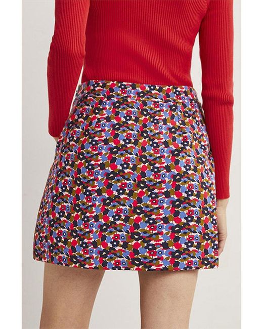 Boden Red Jersey A-line Mini Skirt