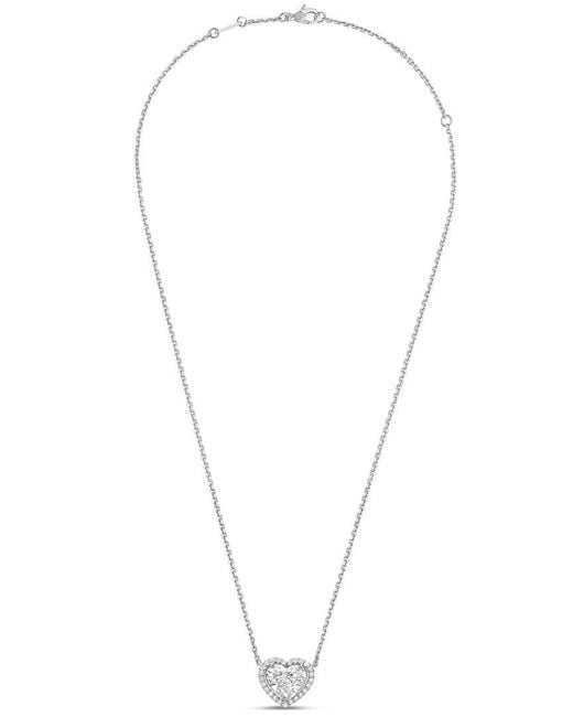 Diana M White 14K 15.00 Ct. Tw. Lab-Grown Diamond Solitaire Pendant
