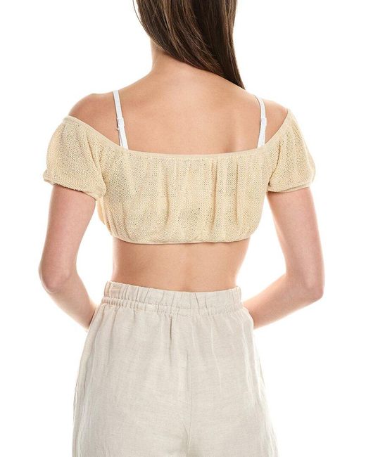 WeWoreWhat Natural Crochet Top