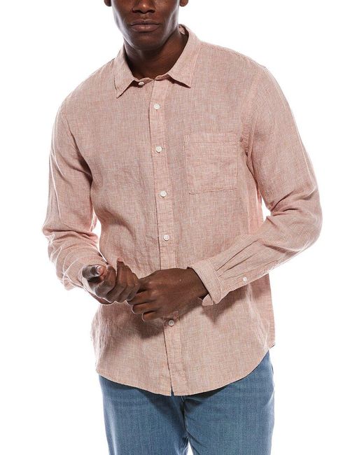 Vince Natural Classic Fit Linen Shirt for men