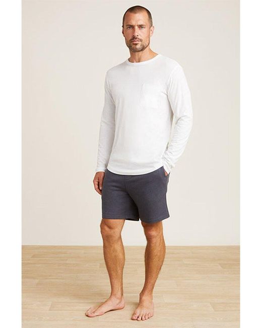 Barefoot Dreams White Malibu Collection Pocket T-shirt for men