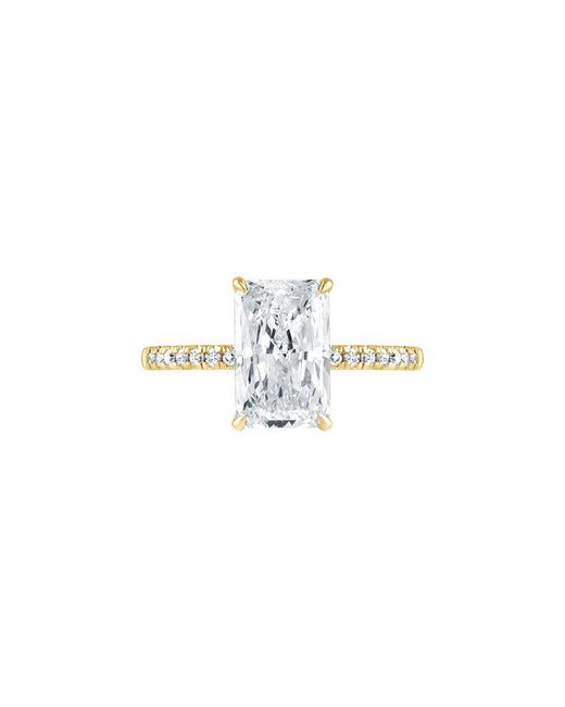 Lab Grown Diamonds White 14K 3.25 Ct. Tw. Lab-Grown Diamond Hidden Halo Engagement Ring