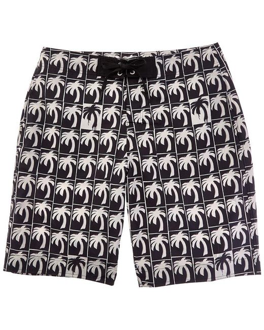 Palm Angels Black Dripping Palms Swim Trunk for men