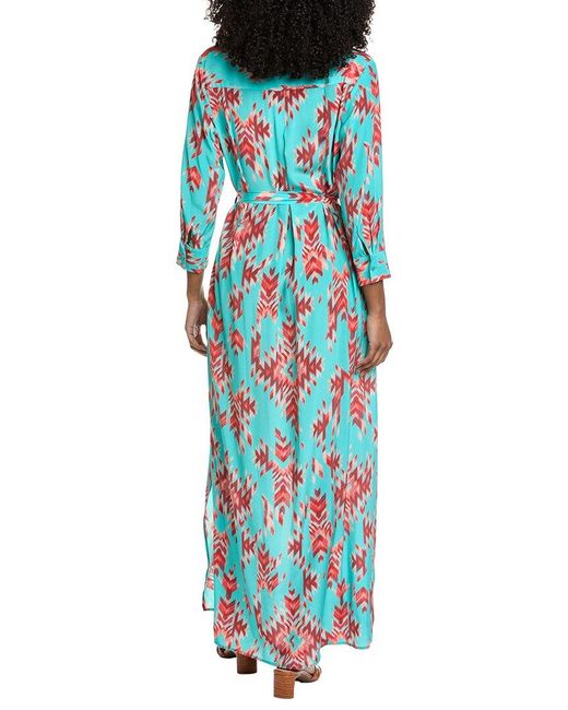 L'Agence Blue Cameron Long Shirtdress