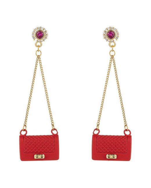 Eye Candy LA Red Luxe Collection Cz Dangle Earrings