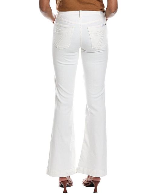 7 For All Mankind Tailorless Dojo White Flare Jean