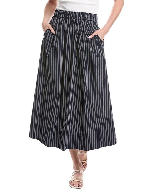 Ellen Tracy Blue Pull-On Maxi Skirt