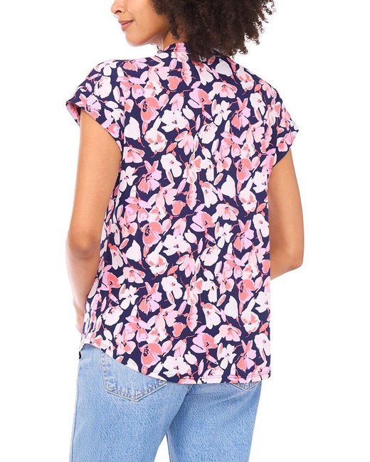 Vince Camuto Blue V-Neck Blouse