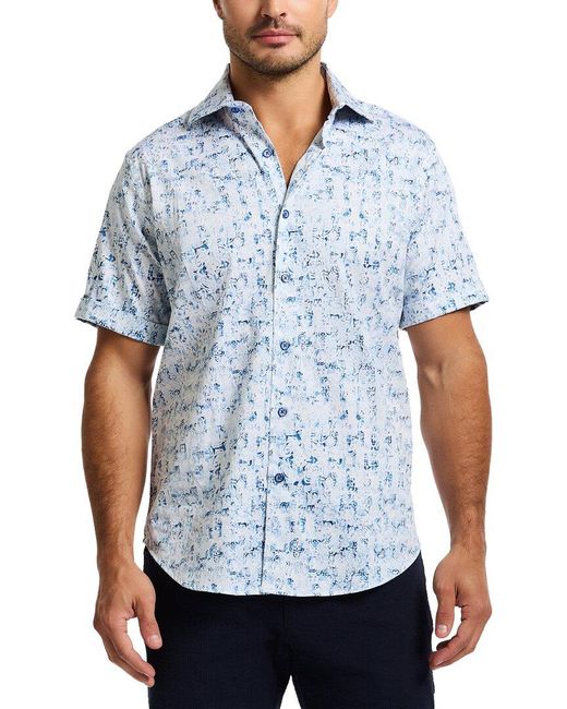 Robert Graham Blue Makemo Woven Shirt for men
