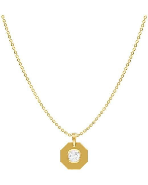 Lab Grown Diamonds Metallic 18K Plated 1.00 Ct. Tw. Lab-Grown Diamond Necklace