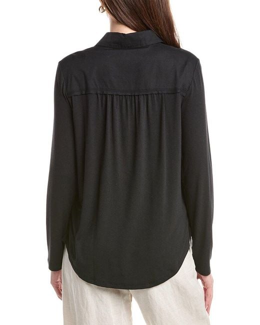 Tommy Bahama Black Kauai Hybrid Camp Shirt