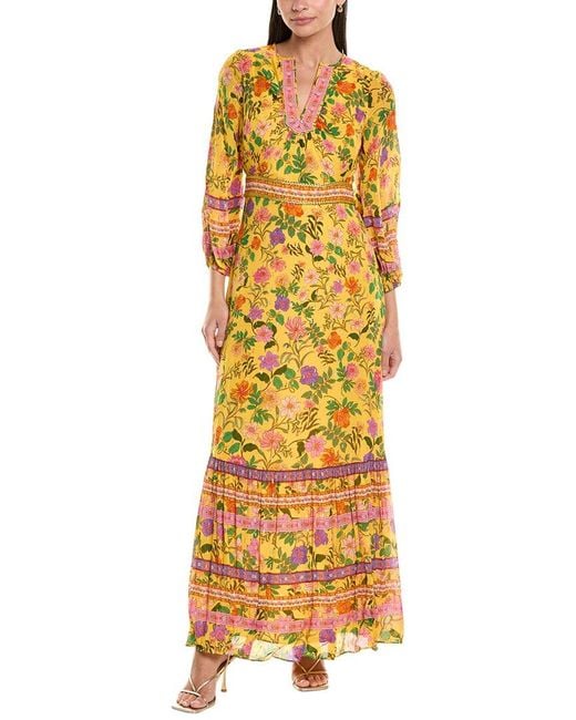 Shoshanna Metallic Beatriz Maxi Dress