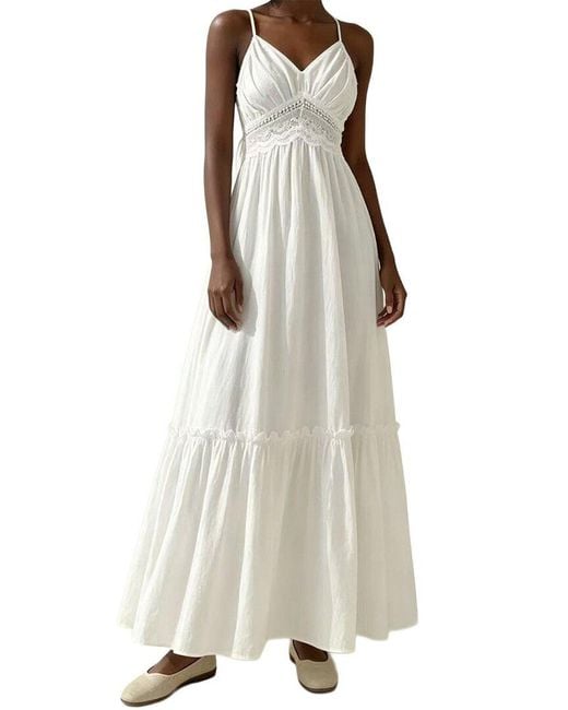 Linda Charm White Maxi Dress